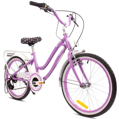 Produktbild von Rower 20 cali dla dziewczynki 6 biegów SHIMANO Heart Bike fioletowy