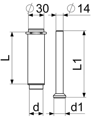 Produktbild von Js Anschlussstueck Fuer Ventilzaehler, 1/2"X60Mm