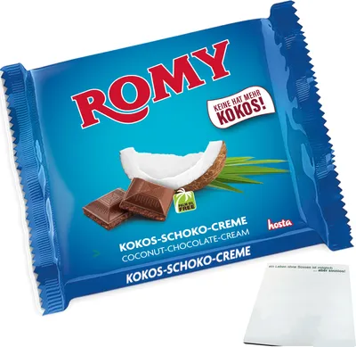 Produktbild von Romy Milchschokolade mit Kokoscreme Füllung 1er Pack (1x200gTafel) + usy Block