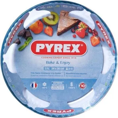 Immagine prodotto di Stampo per quiche in vetro borosilicato Pyrex, rotondo, 26 cm, resistente al calore