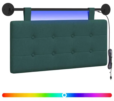 Produktbild von Hängendes Kopfteil Mit LED Licht Dunkelgrün Stoff