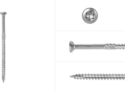 Immagine prodotto di Viti universali Torx 20 in acciaio inox 410 4 x 70 mm con filettatura parziale - confezione da 200 pezzi