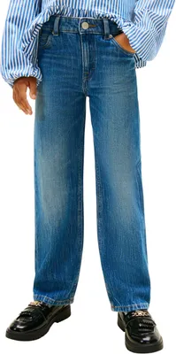 Produktbild von Tommy Hilfiger Girl's Girlfriend Washed Jeans KG0KG08965 Loose, Denim (Denim Med