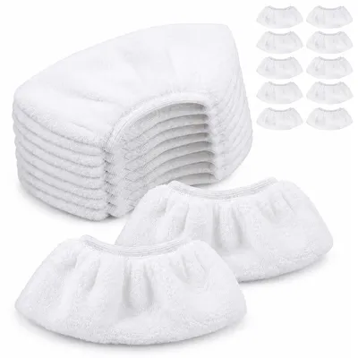 Produktbild von 20x Mikrofaser Pads, geeignet für Polti Vaporetto PAEU0332 SV440_Double SV450 SV460, Ersatzbezüge für Dampfreiniger