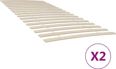 Image de Maison Exclusive - Système de lattes de rechange pour lit, 34 lattes, lot de 2, 90 x 200 cm