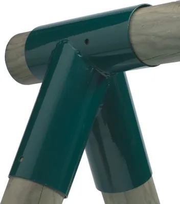 Produktbild von Schaukelverbinder 102x102x102 mm GRÜN Rohrverbindungsstück Stahl für Rundholz 10x10x10 cm