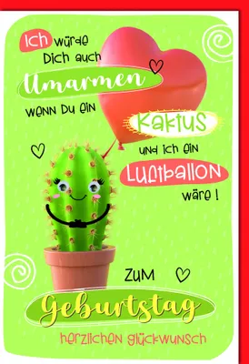 Produktbild von Geburtstag - Glückwunschkarte im Format 11,5 x 17 cm mit Umschlag
