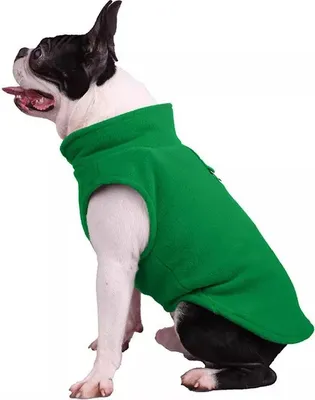 Productafbeelding van Fleecehoodie voor hond met halsband - Groen, maat XL