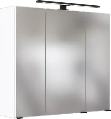 Produktbild von LED- Spiegelschrank 70 cm MANLY-03 weiß B/H/T: 70/64/20 cm