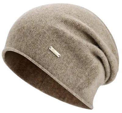 Immagine prodotto di Berretto da donna/uomo, 100% lana australiana - Berretto slouch leggero, color marrone