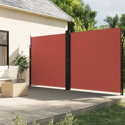 Obrázek produktu pro Maison Exclusive – boční markýza, výsuvná, terakotově červená, 200 x 1200 cm