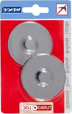 Productafbeelding van Adapter Bevestiging - Lijm Systeem - Badkamer Inrichten - Boren Vrij - 6 x 1.5 cm - Zilver