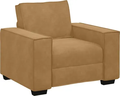 Image de Fauteuil canapé marron 100x78x84 cm velours