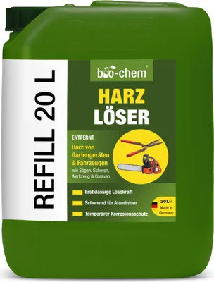 Produktbild von bio-chem Harzlöser 20 Liter Kanister - Schnellwirkender Harzentferner mit erstklassiger Lösekraft - Für Gartengeräte und Werkzeuge aller Art
