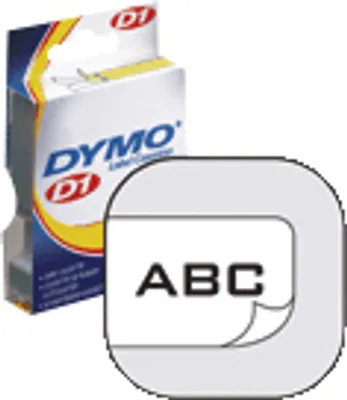 Produktbild von DYMO Original D1-Etiettenband | 9 mm x 7 m | schwarz auf weiß | selbstklebendes Etikettenband | für LabelManager-Beschriftungsgerät, Schwarz auf weiss, Polyester, Belgien, -18 - 90 °C, DYMO, LabelManager, LabelWriter 450 DUO