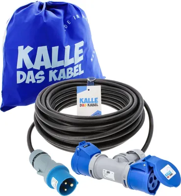 Produktbild von Kalle Verlängerungskabel CEE 230V 16A 1,5mm² 2-Fach Kupplung IP44 40 Meter