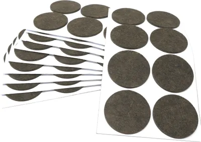 Produktbild von Adsamm® | 80 x selbstklebende Filzgleiter / Braun / Ø 60 mm / rund / Möbelgleiter aus Filz mit 3.5 mm Stärke