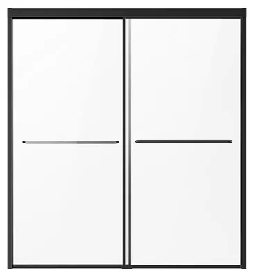 Produktbild von Badewannen Duschtür (1422-1524 x 1524 mm / B x H) halbrahmenlose Schiebetür für die Badewanne