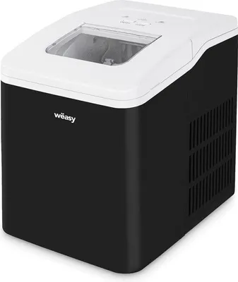 Produktbild von Eiswürfelmaschine 12 kg Eiswürfel pro Tag, schwarz, mit Sichtfenster und Wasserstandsanzeige