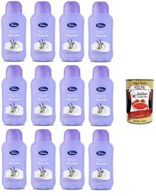Produktbild von Venus Docciagel Rilassante Lavanda e Melissa Entspannendes Duschgel Lavendel und Melisse 12 x 250 ml+ Italian Gourmet polpa 400g