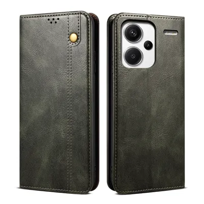 Produktbild von Hülle für Xiaomi Redmi Note 13 Pro+ Leder Brieftasche Schutzhülle mit Standfunktion Grün