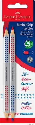 Produktbild von Faber Castell Silbentrennstift Grip 3,8 mm rot/blau 2er