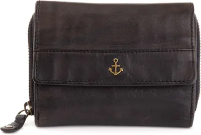 Produktbild von Harbour 2nd Geldbörse Vivika mit Reißverschluss aus gewaschenem Leder Ash
