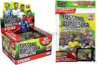 Zdjęcie produktu dla Zestaw naklejek Topps Bundesliga 2015/2016 (display + album)