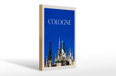 Produktbild von Holzschild Reise 20x30cm Köln Deutschland Kölner Dom Kirche