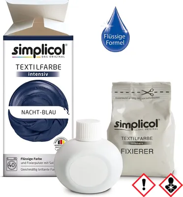 Immagine prodotto di Simplicol tintura tessile intensiva tutto in 1 liquido in blu notte