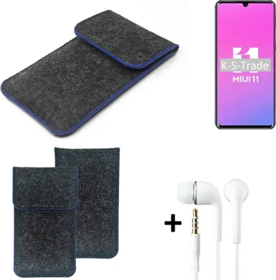 Produktbild von K-S-Trade Handy Schutz Hülle kompatibel mit Xiaomi Mi Note 10 Lite Schutzhülle Handyhülle Filztasche Pouch Tasche Case Sleeve Filzhülle