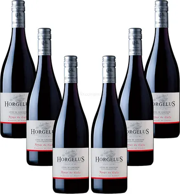 Produktbild von Horgelus Rouge de Gala - 6er Set Rotwein Merlot 0,75L (13% Vol) aus Frankreich / Côtes de Gascogne - [Enthält Sulfite]