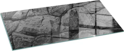 Zdjęcie produktu dla Szklana podstawa do pieca 125x50 cm - płyta kominkowa - szkło ochronne - płyta chroniąca przed iskrami - szklana podstawa ognioodporna - płyta chroniąca przed ciepłem - szklana podstawa ochronna - wzór kamienia naturalnego