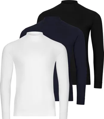 Produktbild von RAGMAN 3er Pack Basic Langarmshirt Hautsympathisch und pflegeleicht, Formstabiler Kragen mit Rippenbund, Zeitloses Basic