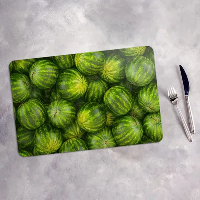 Produktbild von Tischset 6x45x30 cm + 6x10fi cm Platzset Tischmatte Platzmatte Untersetzer - Wassermelonen
