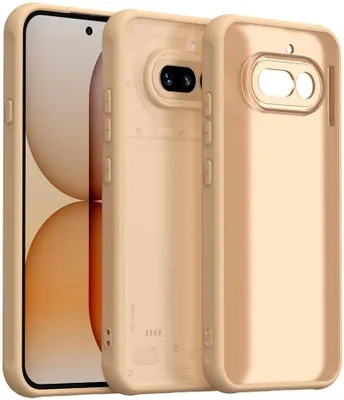 Produktbild von Hülle für Nothing Phone (4a) - Phonesta AirFrost Semi-Transparent Back Cover - Sandsteinbeige matt