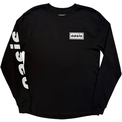 Image de T-shirt unie Oasis "Live '25 Lockup", manches longues, pour hommes et femmes, modèle RO17629 (3XL), couleur noire