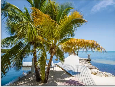 Produktbild von ARTland Glasbild Florida Keys Himmlischer Blick Größe: 60x45 cm