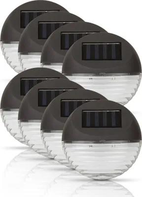 Produktbild von LED Strahler ( 8er Pack ) 11cm Ø für Außen, Zaunlicht mit 2 LEDs, energiesparende Wandleuchte, Witterungsbeständig und Spritzwassergeschützt