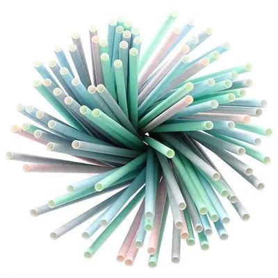 Produktbild von Trinkhalme, Papier Ø 6 mm · 21 cm farbig sortiert