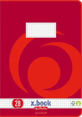 Produktbild von Herlitz 3322807 Schulheft (A4, kariert mit Rand, Lineatur 28) 16 Blatt, 10er Packung