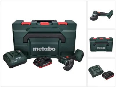 Zdjęcie produktu dla Szlifierka kątowa akumulatorowa Metabo CC 18 LTX 18 V 76 mm bezszczotkowa + 1x akumulator 4,0 Ah + ładowarka + metaBOX