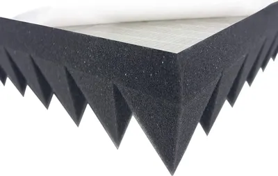 Produktbild von Pyramidenschaumstoff ca.100x50x7 cm SELBSTKLEBEND - Akustik SchaumstoffSchalldämmmatten zur effektiven Akustik Dämmung