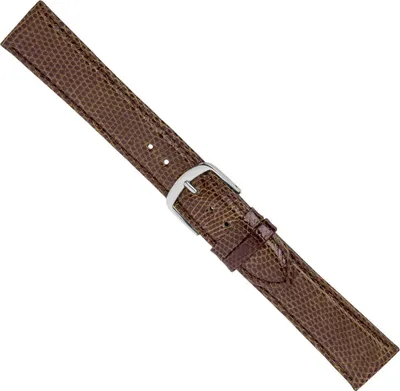 Produktbild von Ersatzband Uhrenarmband Leder Band Braun 26566S, Stegbreite:18mm