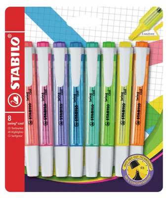 Produktbild von STABILO Textmarker - swing cool - 8er Pack - 8 Farben