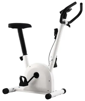 Imagen del producto de vidaXL - Bicicleta estática con transmisión por correa, color blanco