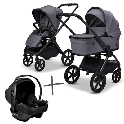 Produktbild von Moon Gio FOLD SET Kombi-Kinderwagen graphite inkl. Cosmo Babyschale