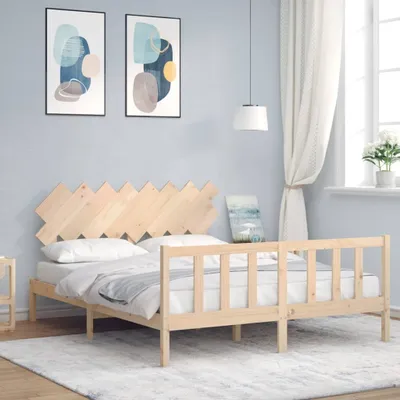Produktbild von Massivholzbett mit Kopfteil 160x200 cm , Klassische Betten Design 2024