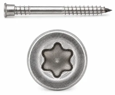 Immagine prodotto di Viti autofilettanti per legno - Acciaio inossidabile A4 - 5,5 x 50 mm - Confezione da 50 pezzi