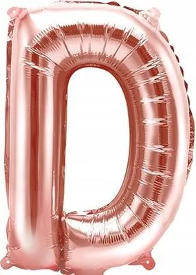 Obrázek produktu pro Velký fóliový balón na oslavu výročí narozenin, písmeno D, růžový, 40 cm